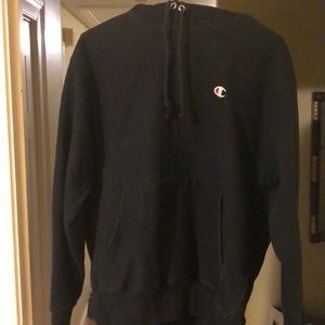 Champion black reverse weave hoodie